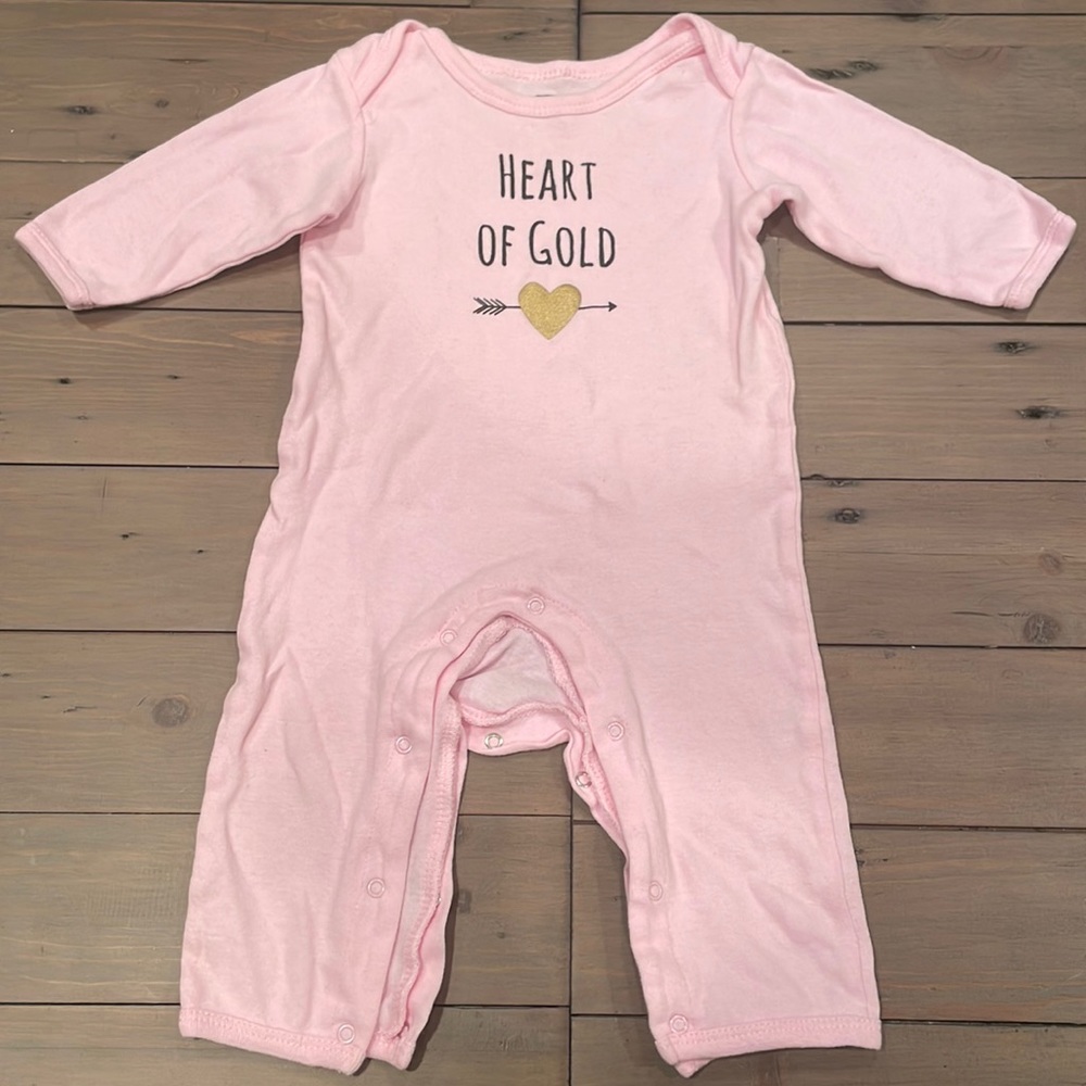 HB Heart of Gold One Piece Bodysuit 6-9M